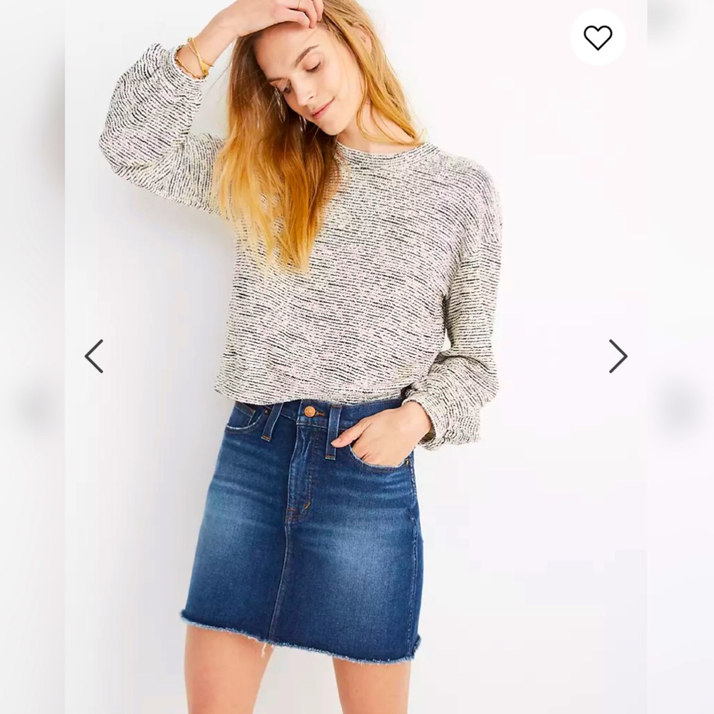 Madewell Stretch Denim High-Waist Mini Skirt in Hayson Wash - Size 30